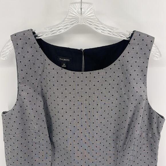 Talbots polka dot print sleeveless career peplum top sz 16 - Picture 2 of 6